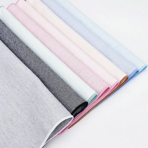 High Quality 100% Cotton Classic Suits Solid Pocket Square 25cm*25cm Men's Handkerchiefs Chest Towel Ladies Blue Pink Hanky Gift C19041301