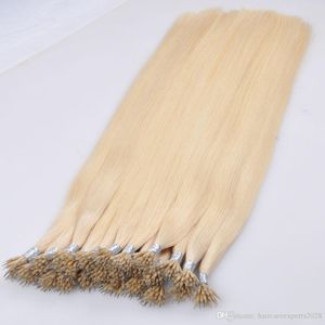 Micro Loop Nano Ring Hair Extensions Strand Nici Pack Prosta Blondynka Ludzki Remy Natural Hair DHL Darmowa Wysyłka