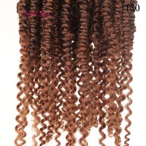 Högkvalitativ Kort Bomb Twist Crochet Hair Extensions Bomb Twist Braiding Hair 14Inch Syntetisk Cheveux Crochet Braids Hair Black Marley