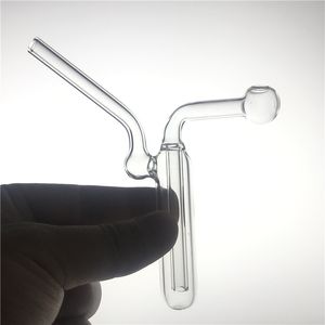Mini Glass Oil Burner Bong Hosah Water Pipes med tjocka Pyrex Clear Heady Recycler Dab Rig Hand Bongs för rökning