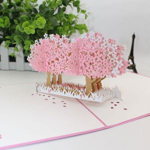 Laser Cut Wedding Paper Invitations 3D Tree Greeting Cards Valentine's Day Birthday Postcard For Lovers Festive Party Supplies