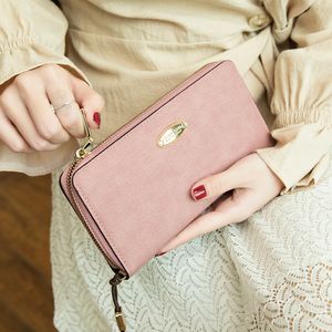 Women Long PU Leather Wallet Woman RFID Blocking Wallets Zip Around Clutch Large Travel Purse