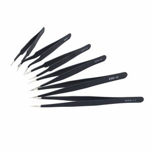 Stainless Steel Tweezers Elbow Pointed Mouth Eyebrow Tools Manual DIY