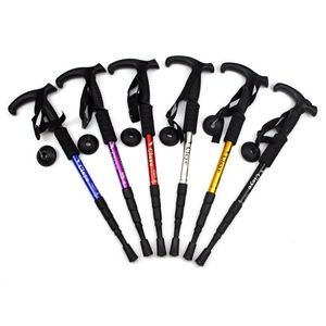 Unisex Trekking Poles Walking Sticks Kollapsibla Fotvandringspolen Lätta Vandringspinnar 50-110cm Justerbara kanaler med sjöfart CCA12146