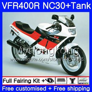 키트 혼다 RVF400R V4 VFR400R 화이트 핫 판매 1989 1990 1991 1992 1993 269HM.32 VFR400 RVF VFR 400 R NC30 VFR 400R 89 90 91 92 93 페어링