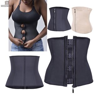 Fröken Moly Women Waist Trainer Strap Corset Top med dragkedja 3 Hook Tummy Control Full Body Shaper Waist Cincher Slimming Trimmer