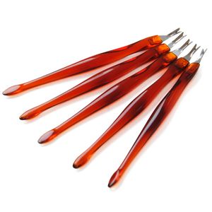 60pcs/lot Stainless Steel Cuticle Pusher Nail Art Fork Manicure Tool For Trim Dead Skin Fork Nipper Pusher Trimmer Cuticle Remover