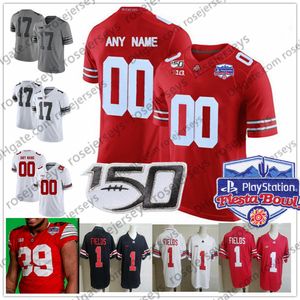 Maglia personalizzata Ohio State Buckeyes Fields Playoff personalizzata Fiesta Bowl Garrett Wilson KJ Hill Jr. Chris Olave CJ Saunders Uomo Youth Kid