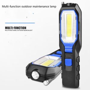New strong light LED lamp USB charging working lamp with magnetic bracket auto repair lamp repair flashlight
