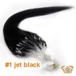 Virgin Micro Loop Hair Extensions 1 0 그램 당 100 그램 Pack Per Purple 및 1 Jet Black