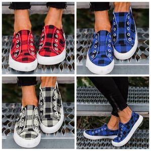 Plaid Canvas Shoes Casual Flats Loafers Spring Summer Women Platform Flats Breathable Single Shoe Sneakers Fashion Outdoor Sport Shoe ZYQ160