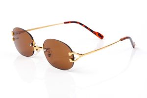 Grossist-grossist ny mode designer optiska ramlösa glasögon ovala ramar rrentlens metall ram enkel affärsstil toppkvalitet
