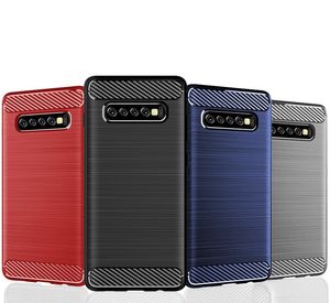Wholesale galaxy core case cover for sale - Group buy Carbon Fiber Slim Armor Brushed TPU CASE COVER FOR Samsung Galaxy S10 LITE S10 PLUS A8S C10 PLUS J4 CORE