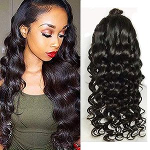 Loose Wave Curly Human Hair Lace Front Wig with Baby Hair Pre-plucked Glueless Virgin Brazilian Human Hair Full Lace Wig Natural Hairline