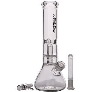 34 cm Schwerkraft-Glasbong für Wasserpfeifen, Becherbasis, Dab Rigs, Downstem, Perc, dickes Glas, Wasserbongs, Rauchrohr mit 18 mm Schüssel