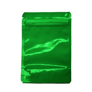 8.5x13cm 200Pieces Green Stand Up Reclosable Aluminum Foil Bags Self Seal Food Storage Pouch Smell Proof Zipper Mylar Bags for Drysaltery