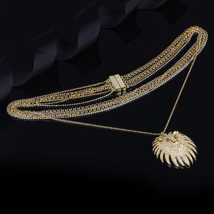 Partihandel-Lioness Halsband Multi-Chain Halsband 925 Sterling Sliver för kvinnor Mode och Modren Look