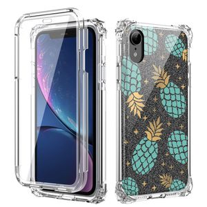 Per iPhone XR Caso di lusso Clear Scintillio Heavy Duty Duty Cover protettivo antiurto senza protezione per schermo per iPhone XR XS max