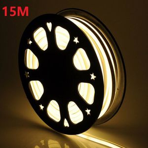 110v LED-remsor 50 meter LED Dubbel sida Neon Rope Light Glow Outdoor Chirstmas Holiday Party Home Strip