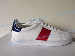 Bayan Ayakkabı Ace İşlemeli Beyaz Ayakkabı Orijinal Deri Moda Spor ayakkabı Erkek Günlük Ayakkabılar Boyut 35-45
