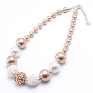 baby girls chunky bubblegum necklace fashion kids pearl beads chain necklace for children jewelry toy high quality