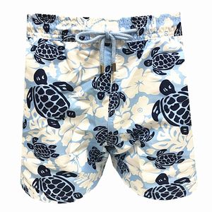 Vilebre Brand Board Shorts Men Bermuda Vilebre Turtle Printing Man Boardshort 100% Quick Dry Men's Swimwear V070241