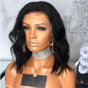 Short Curly Wig Women Black Hair Corn Slightly Curled Long Straight