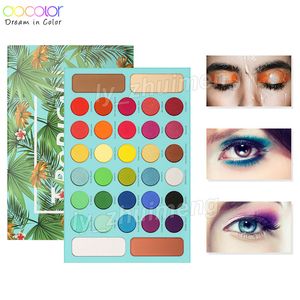 Fazer cor Paleta de Sombra Tropical Maquiagem Sombra de olho 34 paleta de cores Matte Glitter altamente pigmentado paleta da sombra de olho Beleza Cosméticos