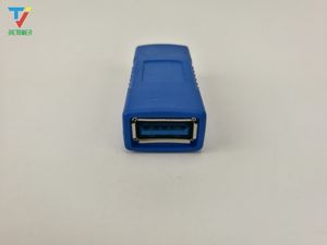 高速USB 3.0女性間転送USBアダプター延長デュアルメス対メスコネクタブルー