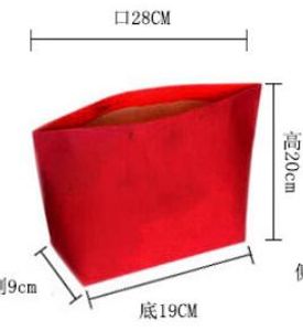 Kolları Saf Renk Kırmızı Pembe Elbise Ayakkabı Alışveriş Çantası Hediye Paketi Perçin Ejiao Kek Meyve Camellia 28 * 20 * 9cm ile Kağıt Hediyeler Çanta