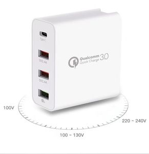 48W Multi Quick Charge 3.0 USB-Ladegeräte PD TypeC QC3.0 Turbo Wand-Schnellladegerät für iPhone 11 Pro Max