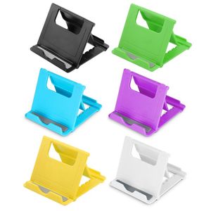 Supporto per stent pigro pieghevole flessibile colorato in plastica ABS per smartphone Samsung iphone ipad con scatola al minuto