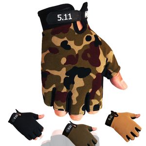 1 para nowych rękawiczek taktycznych armii sportowe sporty na pół palca rękawiczki oporne na rękawiczki z włókna węglowego rękawiczki siłowni
