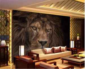 3d Wall paper Walls Promotion HD Mighty Wild Animal Lion Living Room Bedroom Background Wall Decoration Mural Wallpaper