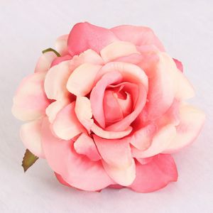 16 pz/lotto Artificiale rosa classica testa di fiore di seta Multicolore corona di nozze fai da te falso fiore decorazione della casa Accessori