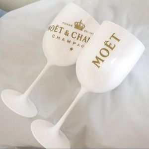 2 peças Taça de vinho de plástico PARTY Branca Taça de champanhe Moet Copo de vinho moet