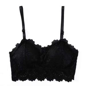 2019 Stickerei Bh Frauen Wein Rot Blau Weiß Schwarz Spitze Bralette Plus Größe Push-Up Drahtlose Backless Sexy Bras245t