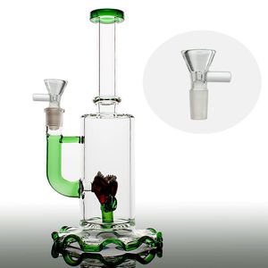 Corpse Flower Glas-Wasserbongs, Wasserpfeifen mit 14-mm-Schalen, Rauchpfeifen, Waben-Perkolator-Ölbohrinsel-Bong