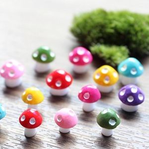 XBJ001 Mini 10 pcs Mushroom Garden Ornament Resin Crafts Decor Mushrooms Terrarium Figurines Fairy Garden Party Garden