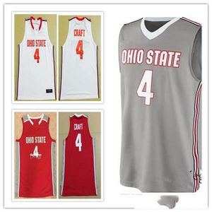 Custom XXS-6XL Made # 4 Aaron Craft Basketball Jerseys Ohio State Buckeyes College Man Vrouwen Youth Size S-5XL Any Name Number