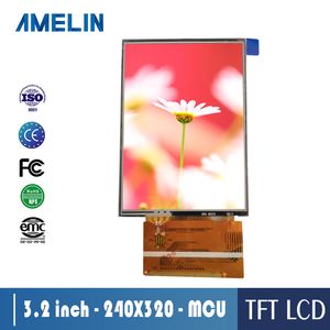 3.2-inç TFT TN 240 * 320 Çözünürlük Parlaklık 300 MCU Arabirim Direnci Dokunmatik LCD Ekran