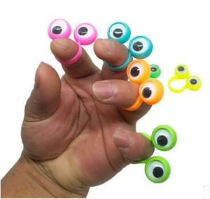 Dzieci nowości zabawki oczu palec lalki plastikowe pierścienie z wiggle oczu hotsale party palec zabawki kreatywne kreskówki oko kukiełki rekwizyty cZYQ5828
