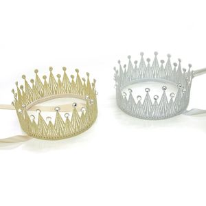 Hurtownia Bysznosłaj Fell Crown Crown Solid Fairband Pearl Royal Style Dzieci Główne Pasma Bolenning Crystal Luxury Crown Girls Pasmaks Prince