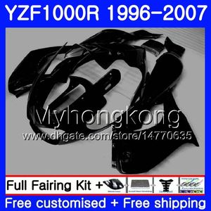 Corpo para YAMAF Thunderace YZF1000R 96 97 98 99 00 01 238HM.21 YZF-1000R YZF 1000R Preto fosco 1996 1997 1998 1999 2000 2001 Kit de carenagem