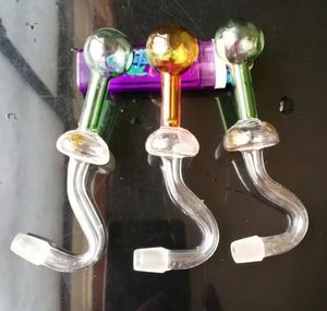 Color mushroom smoke pot, wholesale glass hookah accessories