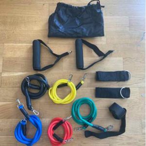 Outdoor Sports Latex Resistance Bands Workout Exercise Pilates Yoga Crossfit Fitness Tubes Pull Rope 11 Pcs/Set ZZA2208