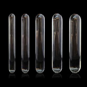 Cylinderglas Dildo Big Huge Stora Glassware Penis Crystal Anal Plug Kvinnor Sexleksaker För Kvinnor G Spot Stimulator Nöje Wand Y200421