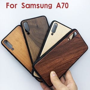 Best Wood Phone Case For Samsung Galaxy A70 Mobile Phone Cover Nature Wooden Back Shell For Samsung A50 A30 A20 Manufacturer