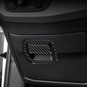 Carbono Fibra Driver Assento Caixa De Armazenamento Painel Decoração Decoração Autocolante Etiqueta 2 pcs para Audi A4 B9 2017-19 Acessórios Interiores
