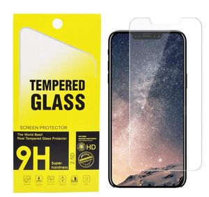 Protector Film Tempered Glass Screen Protectort för iPhone PRO MAX PLUS X XR XS H D Anti shatter med låda